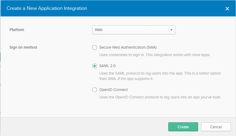 New Application Information Menu